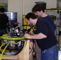 Matt and Gil with part of an AUV