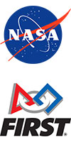 NASA logo and FIRST Robotics Competition logo