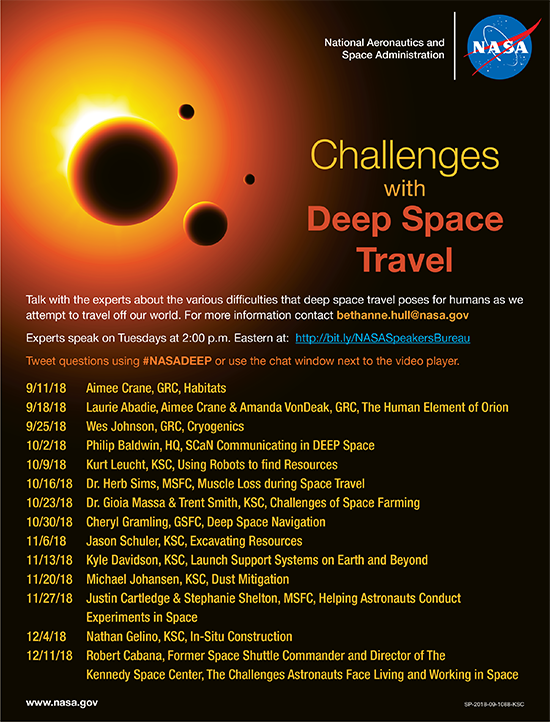 NASA Deep Talk Schedule